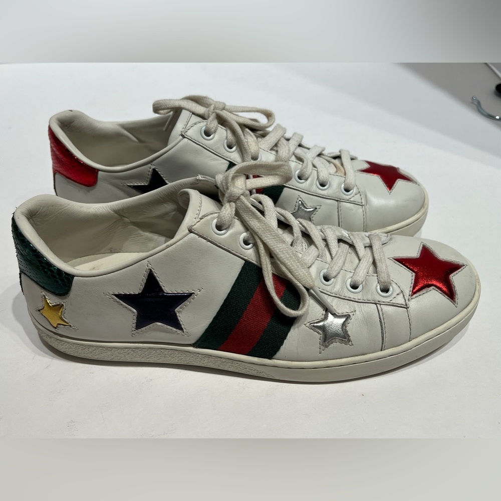 Gucci Ace Leather Star Sneakers 
38 - Picture 4 of 11